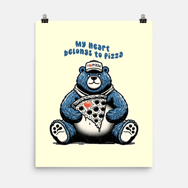 My Heart Belongs To Pizza-None-Matte-Poster-palmstreet