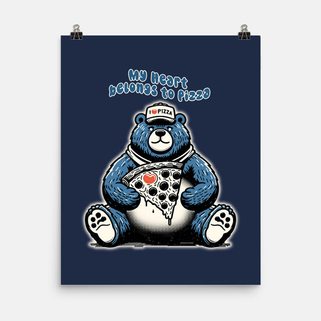My Heart Belongs To Pizza-None-Matte-Poster-palmstreet