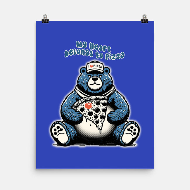My Heart Belongs To Pizza-None-Matte-Poster-palmstreet