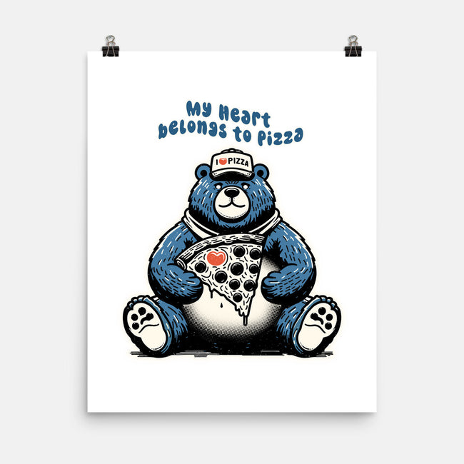 My Heart Belongs To Pizza-None-Matte-Poster-palmstreet