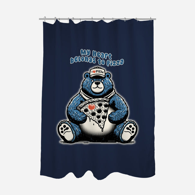 My Heart Belongs To Pizza-None-Polyester-Shower Curtain-palmstreet