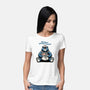 My Heart Belongs To Pizza-Womens-Basic-Tee-palmstreet