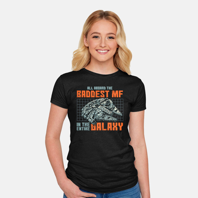 Baddest In The Galaxy-Womens-Fitted-Tee-momma_gorilla