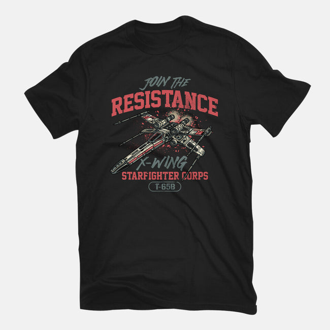 Resistance X Wing-Mens-Heavyweight-Tee-momma_gorilla