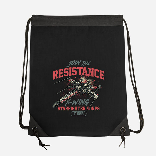 Resistance X Wing-None-Drawstring-Bag-momma_gorilla