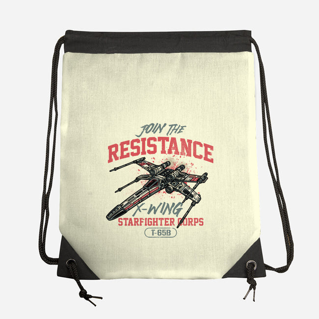 Resistance X Wing-None-Drawstring-Bag-momma_gorilla