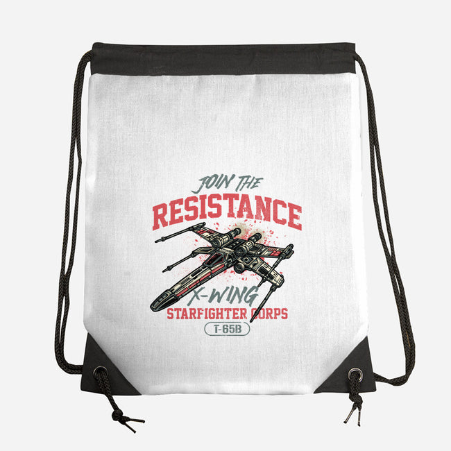 Resistance X Wing-None-Drawstring-Bag-momma_gorilla