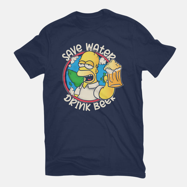 Save Water And Drink Beer-Youth-Basic-Tee-turborat14