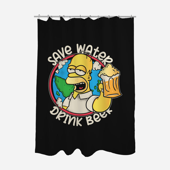 Save Water And Drink Beer-None-Polyester-Shower Curtain-turborat14