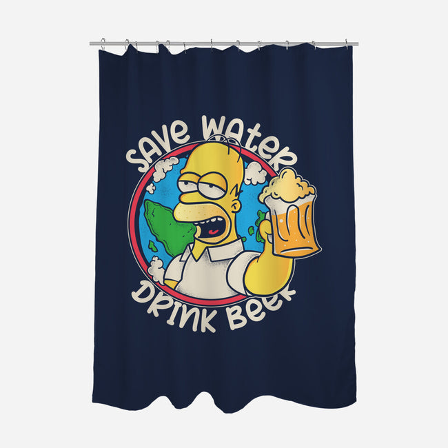 Save Water And Drink Beer-None-Polyester-Shower Curtain-turborat14