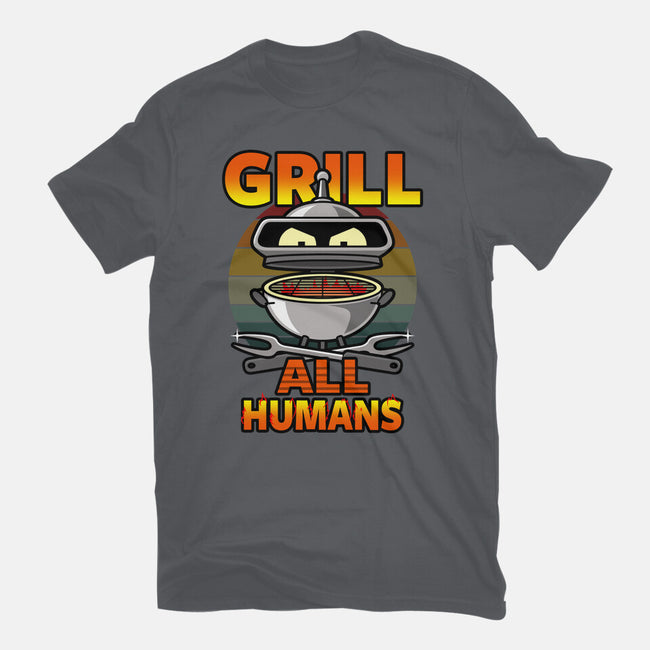 Grill All Humans-Mens-Basic-Tee-Boggs Nicolas