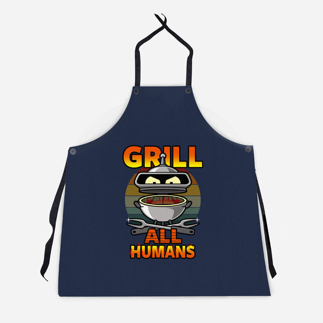Grill All Humans-Unisex-Kitchen-Apron-Boggs Nicolas