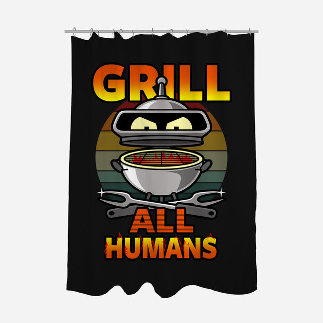 Grill All Humans-None-Polyester-Shower Curtain-Boggs Nicolas
