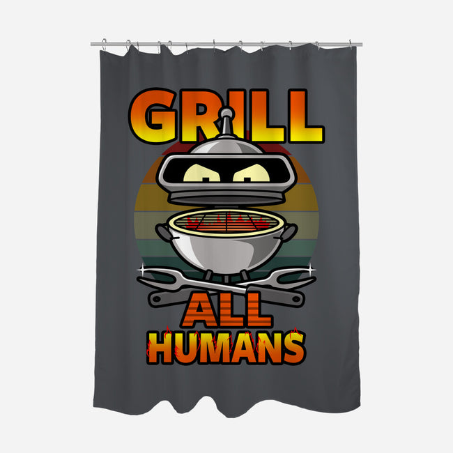 Grill All Humans-None-Polyester-Shower Curtain-Boggs Nicolas