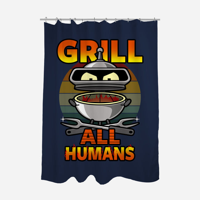 Grill All Humans-None-Polyester-Shower Curtain-Boggs Nicolas