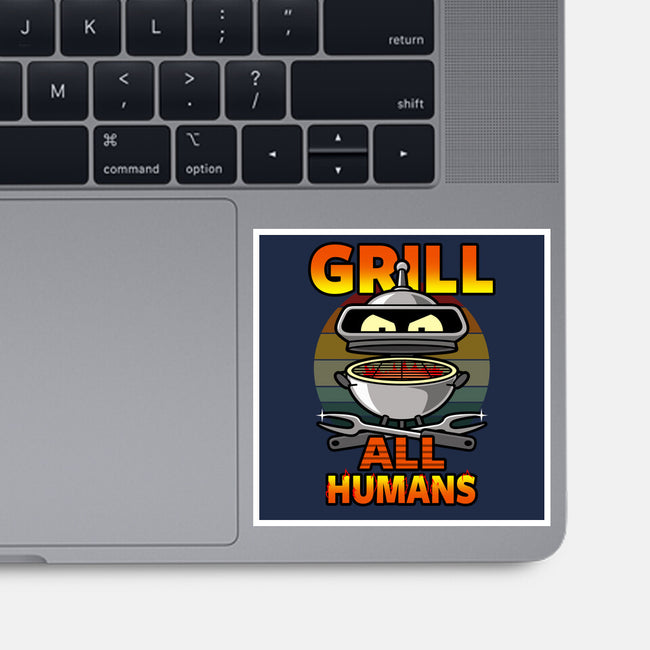 Grill All Humans-None-Glossy-Sticker-Boggs Nicolas