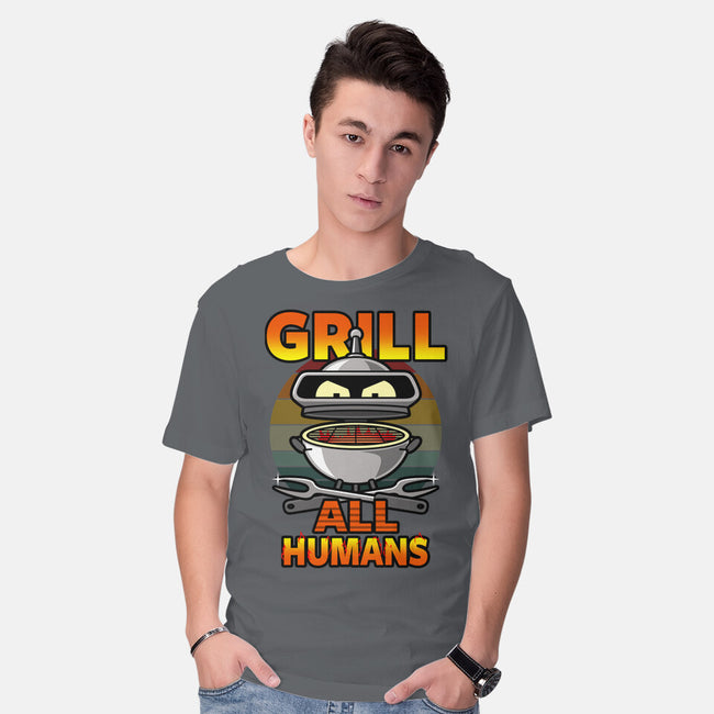 Grill All Humans-Mens-Basic-Tee-Boggs Nicolas