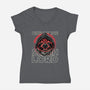 Rise Of The Sloth Lord-Womens-V-Neck-Tee-momma_gorilla