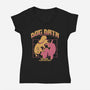 Dog Data System-Womens-V-Neck-Tee-estudiofitas