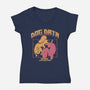 Dog Data System-Womens-V-Neck-Tee-estudiofitas