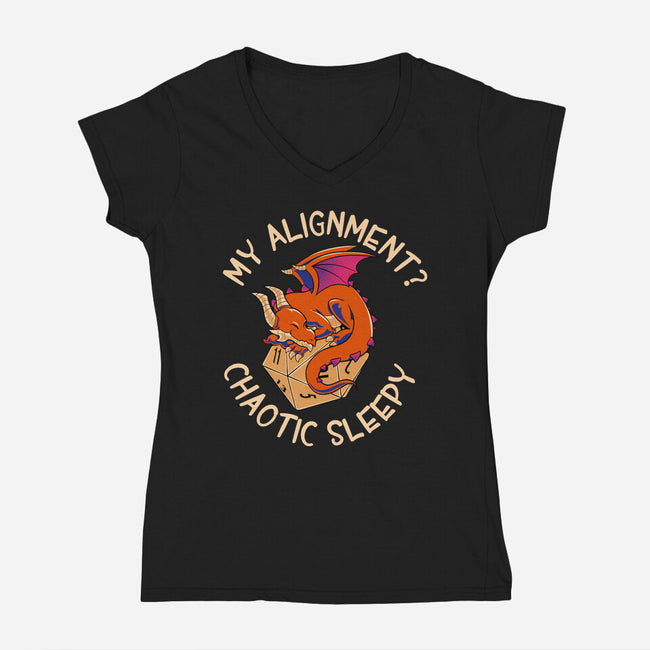 My Alignment-Womens-V-Neck-Tee-FunkVampire