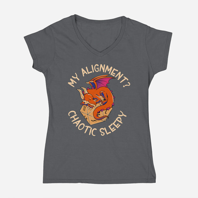 My Alignment-Womens-V-Neck-Tee-FunkVampire