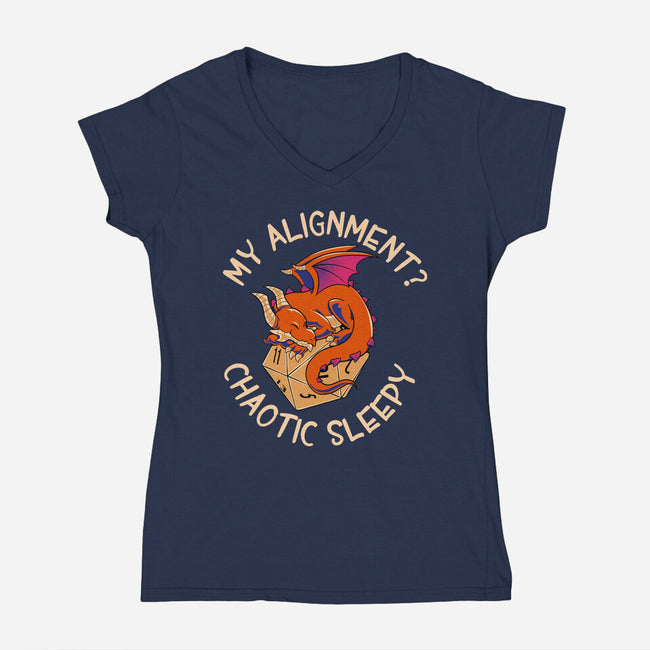 My Alignment-Womens-V-Neck-Tee-FunkVampire