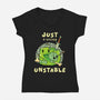 Just A Little Unstable-Womens-V-Neck-Tee-FunkVampire