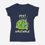 Just A Little Unstable-Womens-V-Neck-Tee-FunkVampire