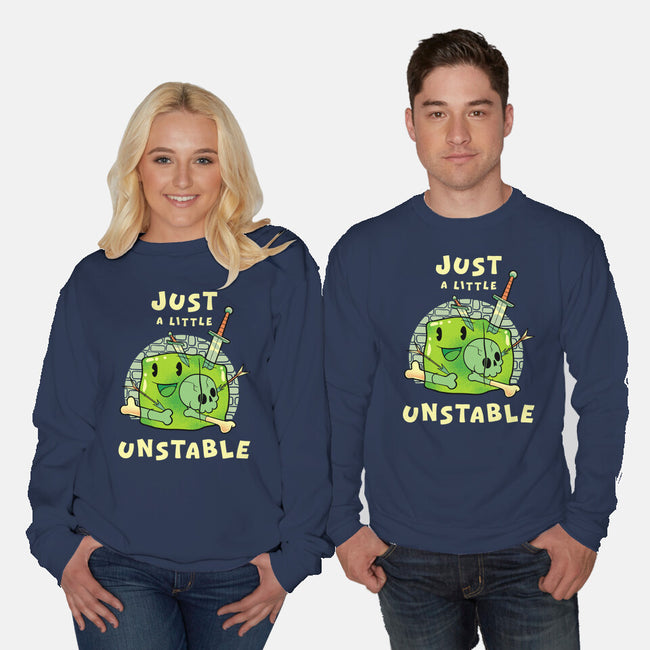 Just A Little Unstable-Unisex-Crew Neck-Sweatshirt-FunkVampire