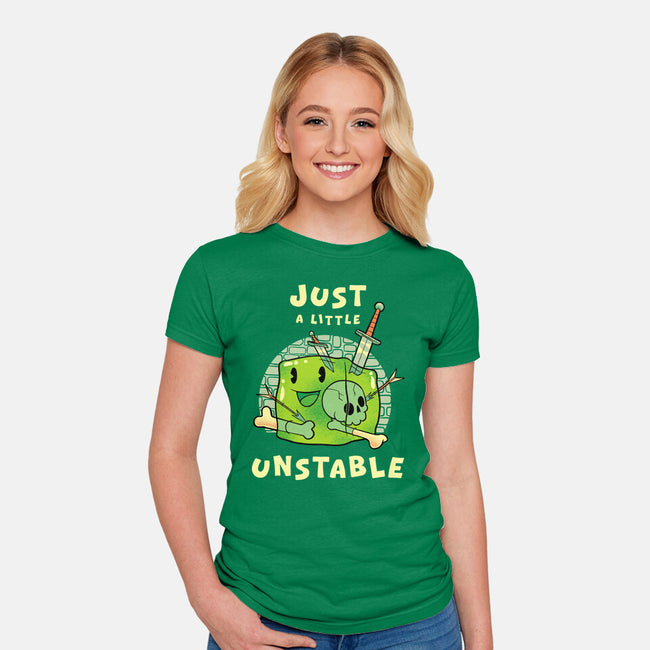 Just A Little Unstable-Womens-Fitted-Tee-FunkVampire