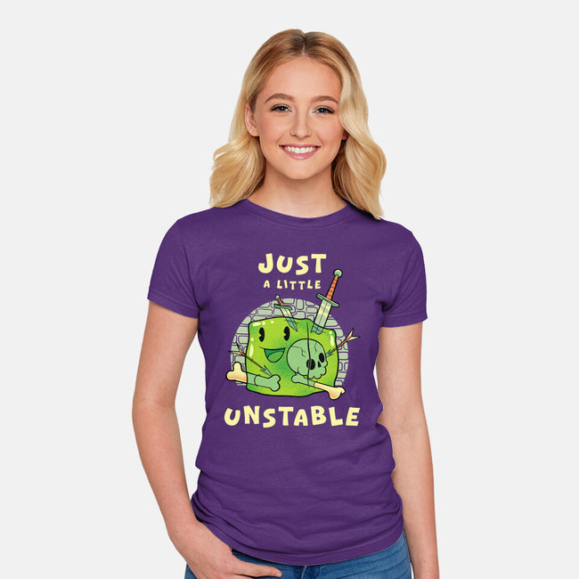 Just A Little Unstable-Womens-Fitted-Tee-FunkVampire