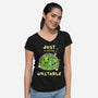 Just A Little Unstable-Womens-V-Neck-Tee-FunkVampire