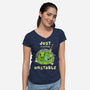 Just A Little Unstable-Womens-V-Neck-Tee-FunkVampire