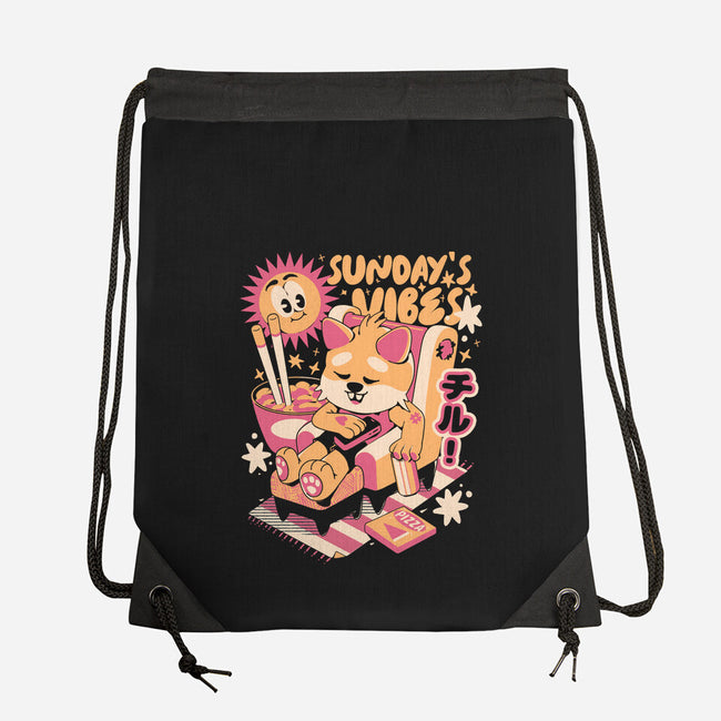 Sunday's Vibes-None-Drawstring-Bag-ilustrata