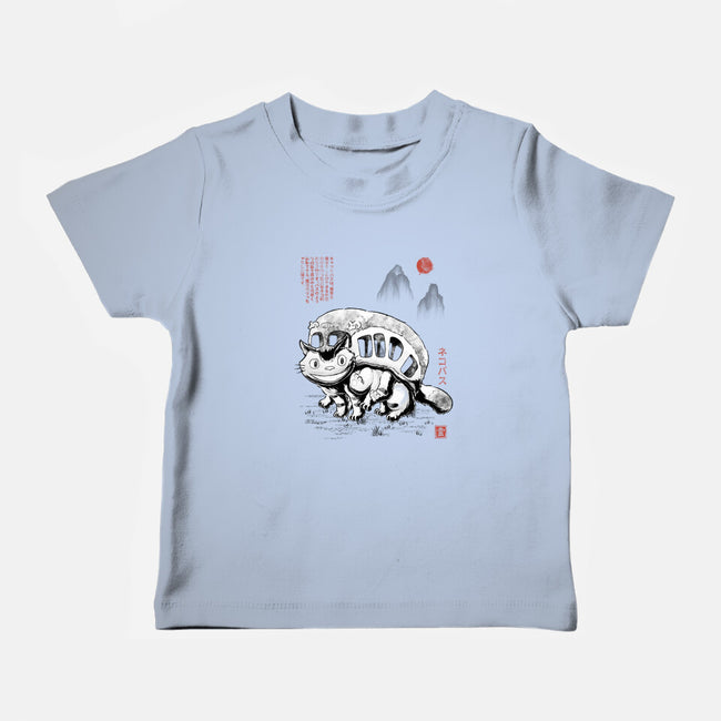 Cat Bus Sumi-e-Baby-Basic-Tee-Astrobot Invention