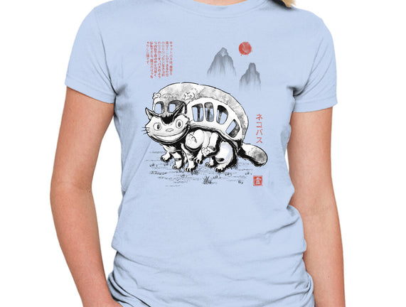 Cat Bus Sumi-e