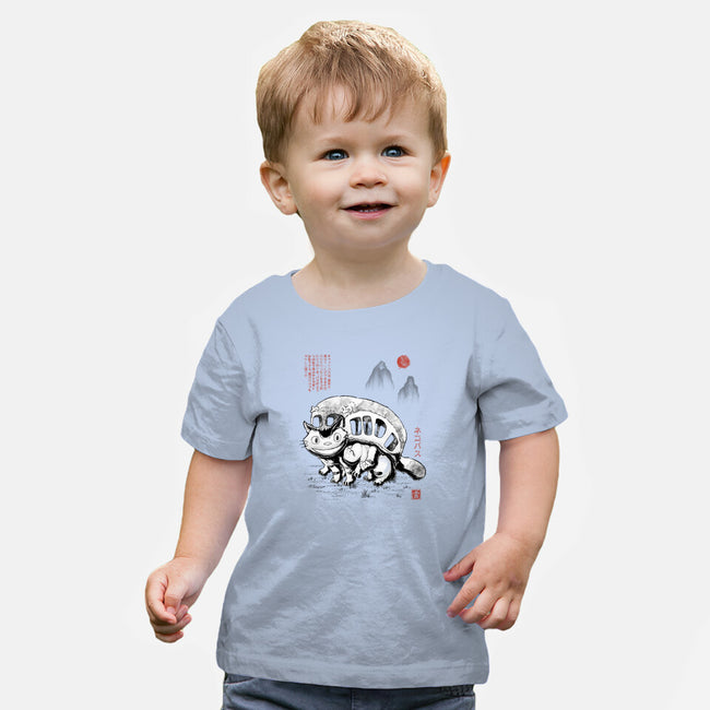 Cat Bus Sumi-e-Baby-Basic-Tee-Astrobot Invention