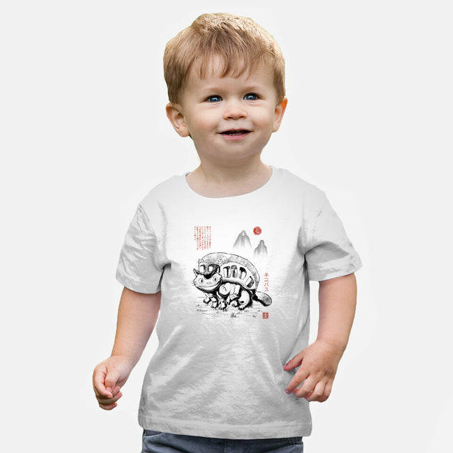 Cat Bus Sumi-e-Baby-Basic-Tee-Astrobot Invention