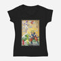Battle On Planet-Womens-V-Neck-Tee-DrMonekers
