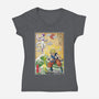 Battle On Planet-Womens-V-Neck-Tee-DrMonekers
