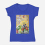 Battle On Planet-Womens-V-Neck-Tee-DrMonekers