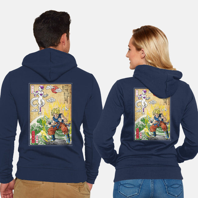 Battle On Planet-Unisex-Zip-Up-Sweatshirt-DrMonekers