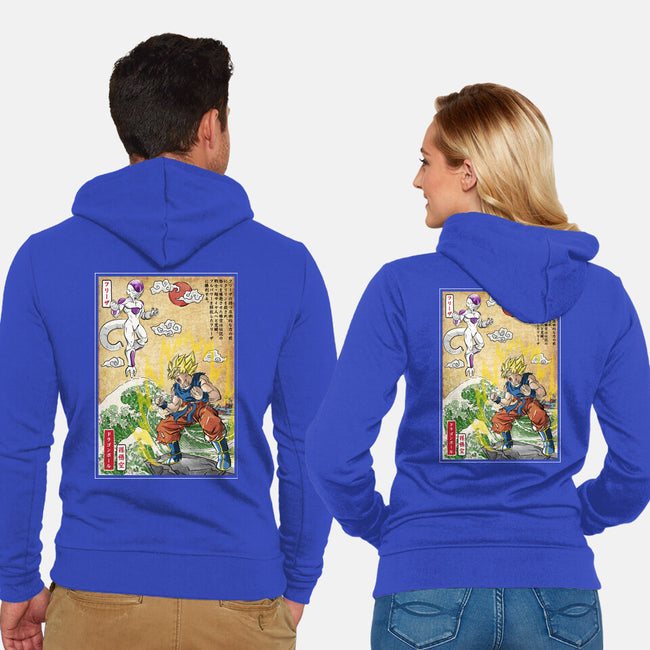 Battle On Planet-Unisex-Zip-Up-Sweatshirt-DrMonekers