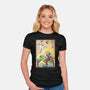 Battle On Planet-Womens-Fitted-Tee-DrMonekers