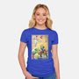 Battle On Planet-Womens-Fitted-Tee-DrMonekers