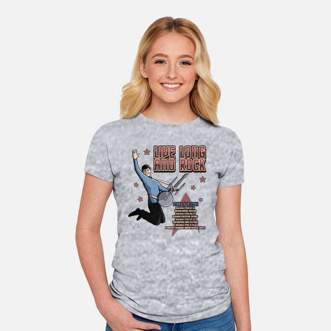 Live Long And Rock-Womens-Fitted-Tee-NMdesign