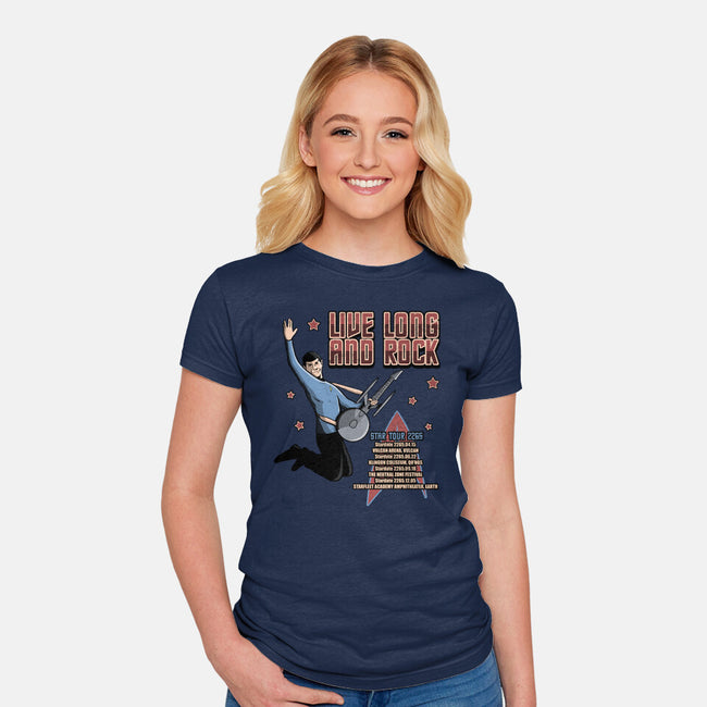 Live Long And Rock-Womens-Fitted-Tee-NMdesign