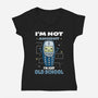 Old School-Womens-V-Neck-Tee-Vallina84