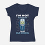 Old School-Womens-V-Neck-Tee-Vallina84